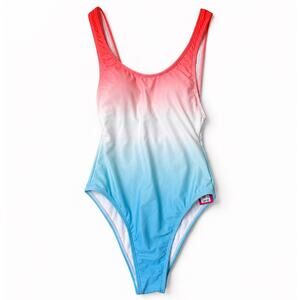 Target USA Xhilaration one piece multi-colored Ombre adult swimsuit size xsmall